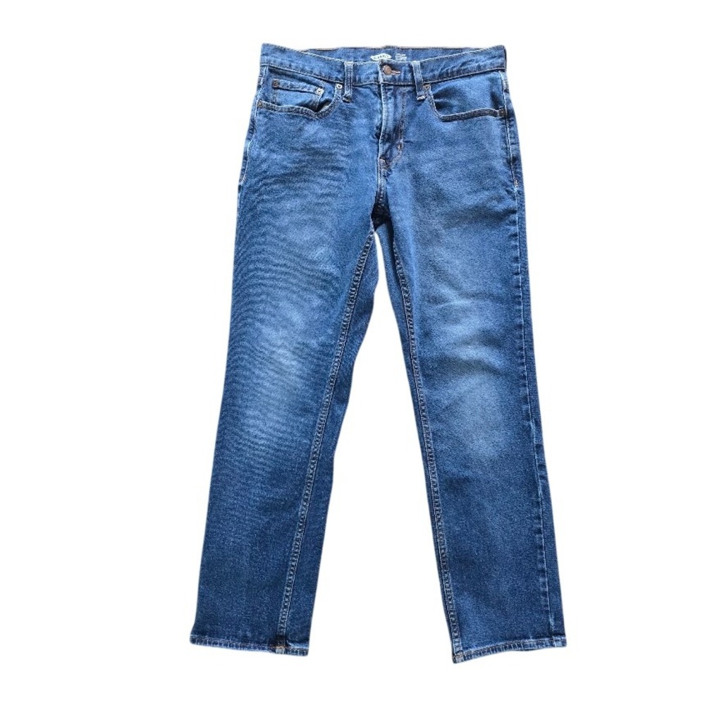Old Navy Straight Jeans Mens 30x30 Blue Built-In Tough Flex Casual Classic Denim